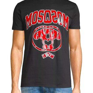 New MOSCHINO COUTURE Mirror Image Graphic SS T-Shirt Black\Red M MSRP $360